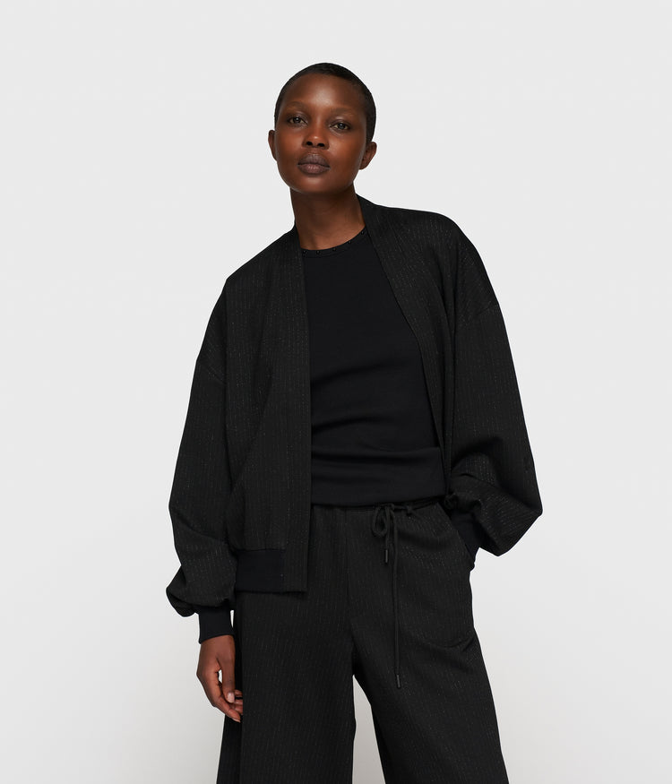 reversible cardigan punto | black