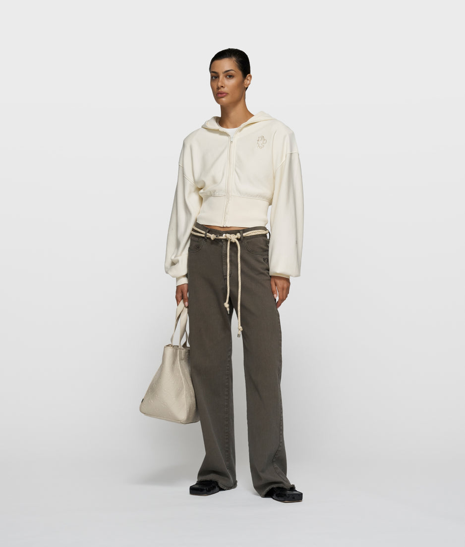 jog twill pants | dark truffle