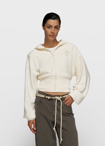ballet zip hoodie | pearl