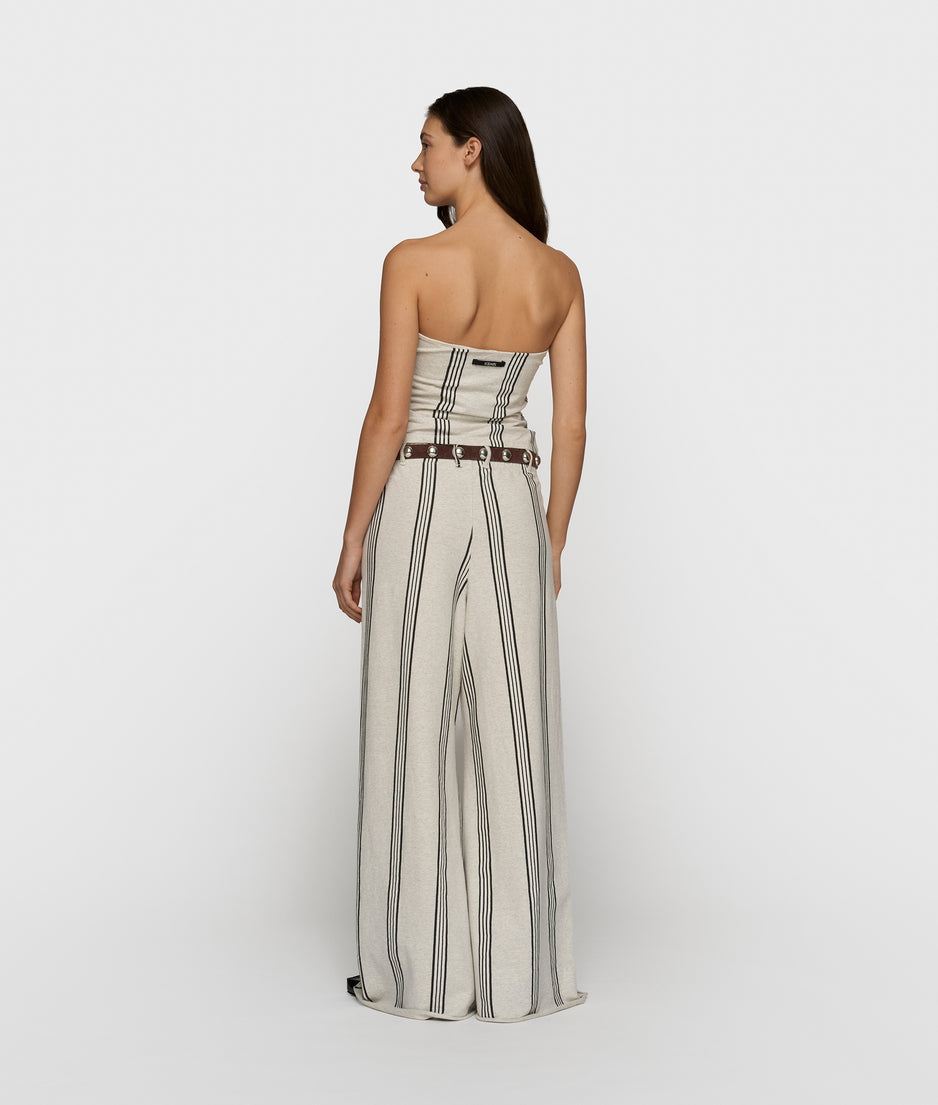strapless top stripes | soft white melee