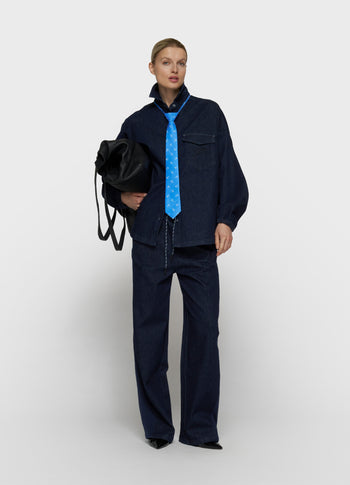 blouse chambray | dark blue