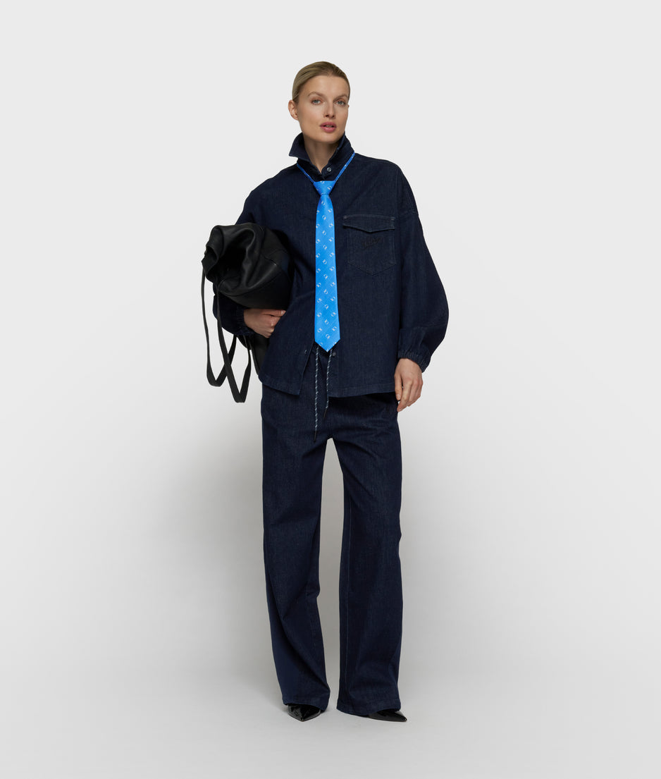 blouse chambray | dark blue
