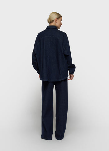 blouse chambray | dark blue