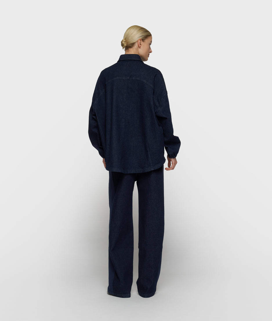blouse chambray | dark blue