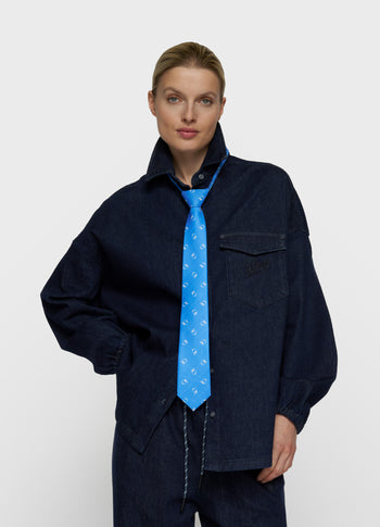 blouse chambray | dark blue