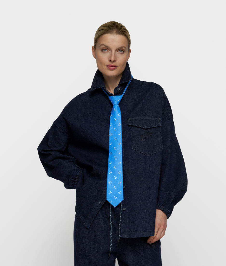 blouse chambray | dark blue