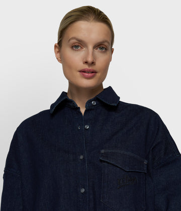 blouse chambray | dark blue