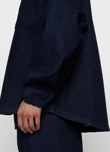blouse chambray | dark blue