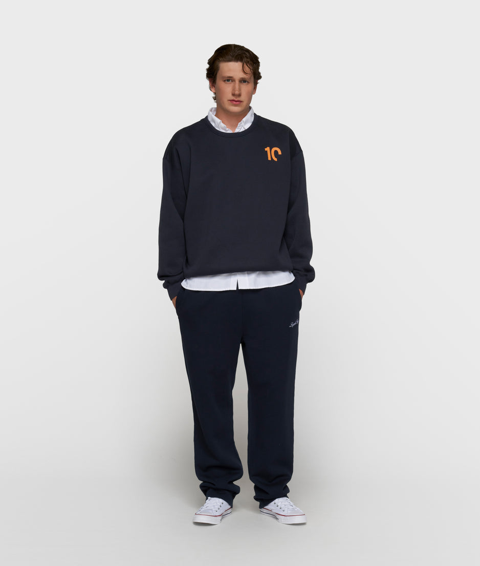 statement sweater | dark blue