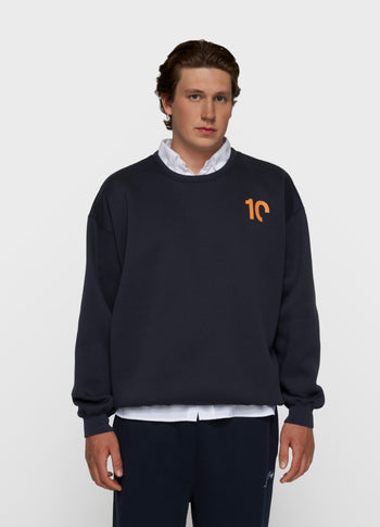 statement sweater | dark blue
