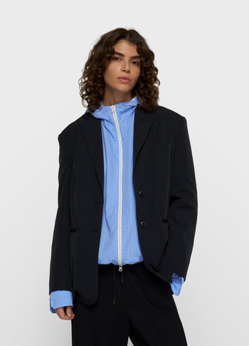 travel blazer dubbele manchet | black