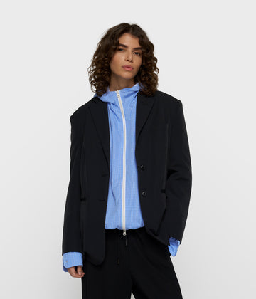 travel blazer dubbele manchet | black