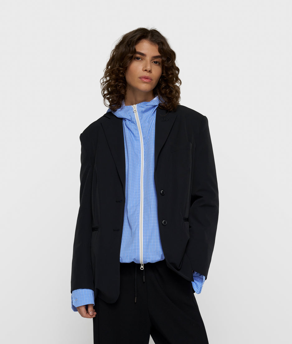 travel blazer dubbele manchet | black
