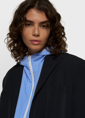 travel blazer dubbele manchet | black