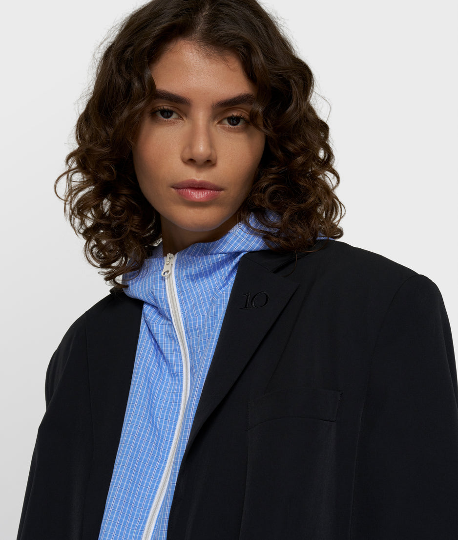 travel blazer dubbele manchet | black