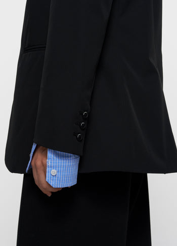 travel blazer dubbele manchet | black