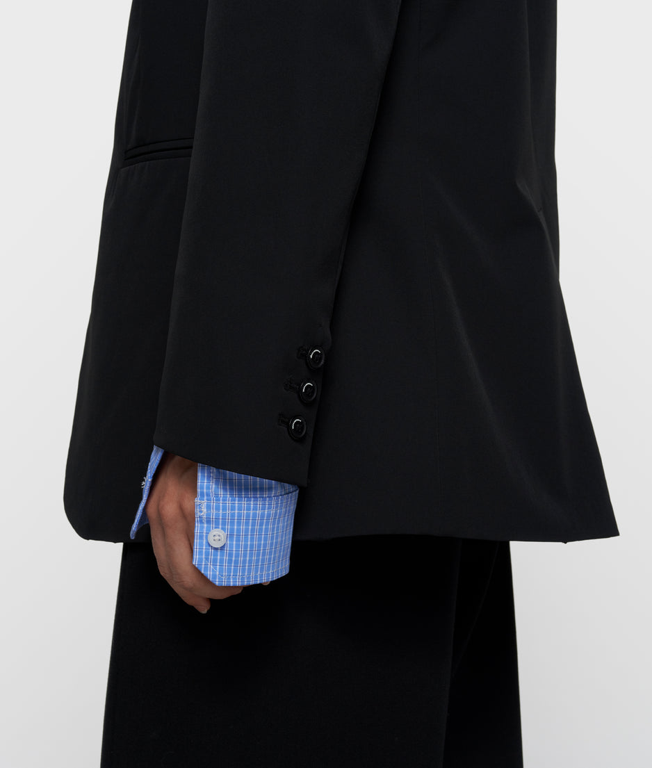 travel blazer dubbele manchet | black