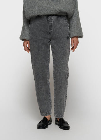easy broek jog denim | black