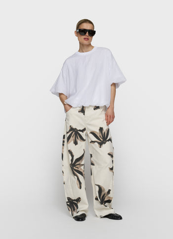 balloon blouse | white