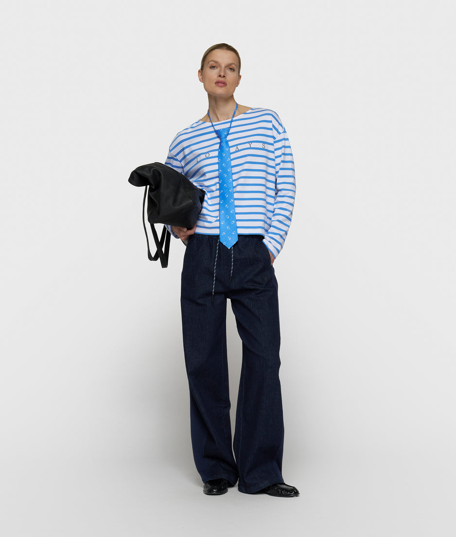 boothals top strepen | white/ultramarine