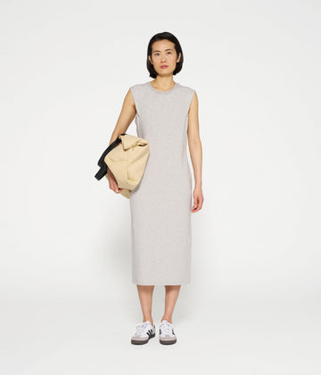 easy sleeveless dress | light grey melee