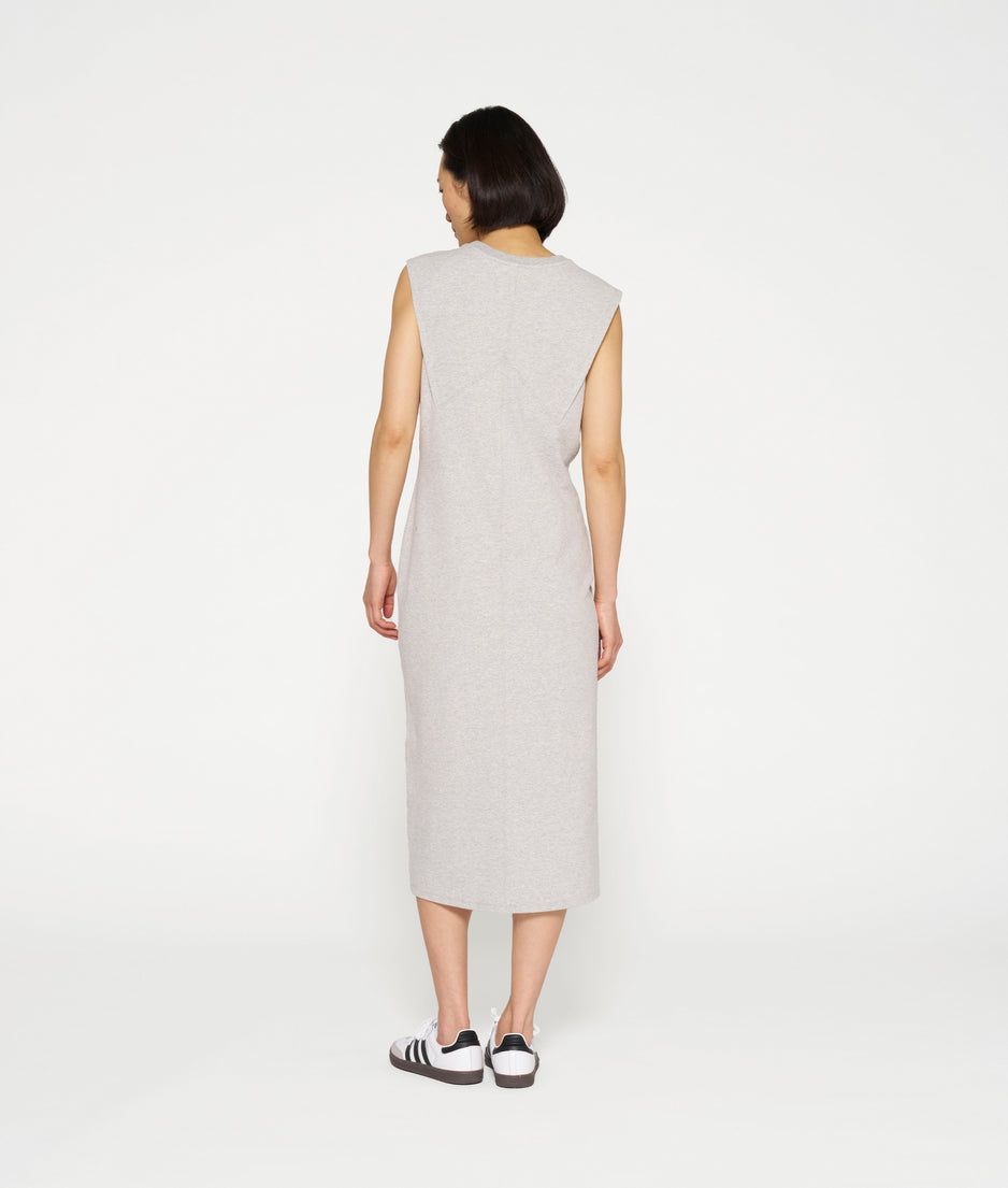 easy sleeveless dress | light grey melee