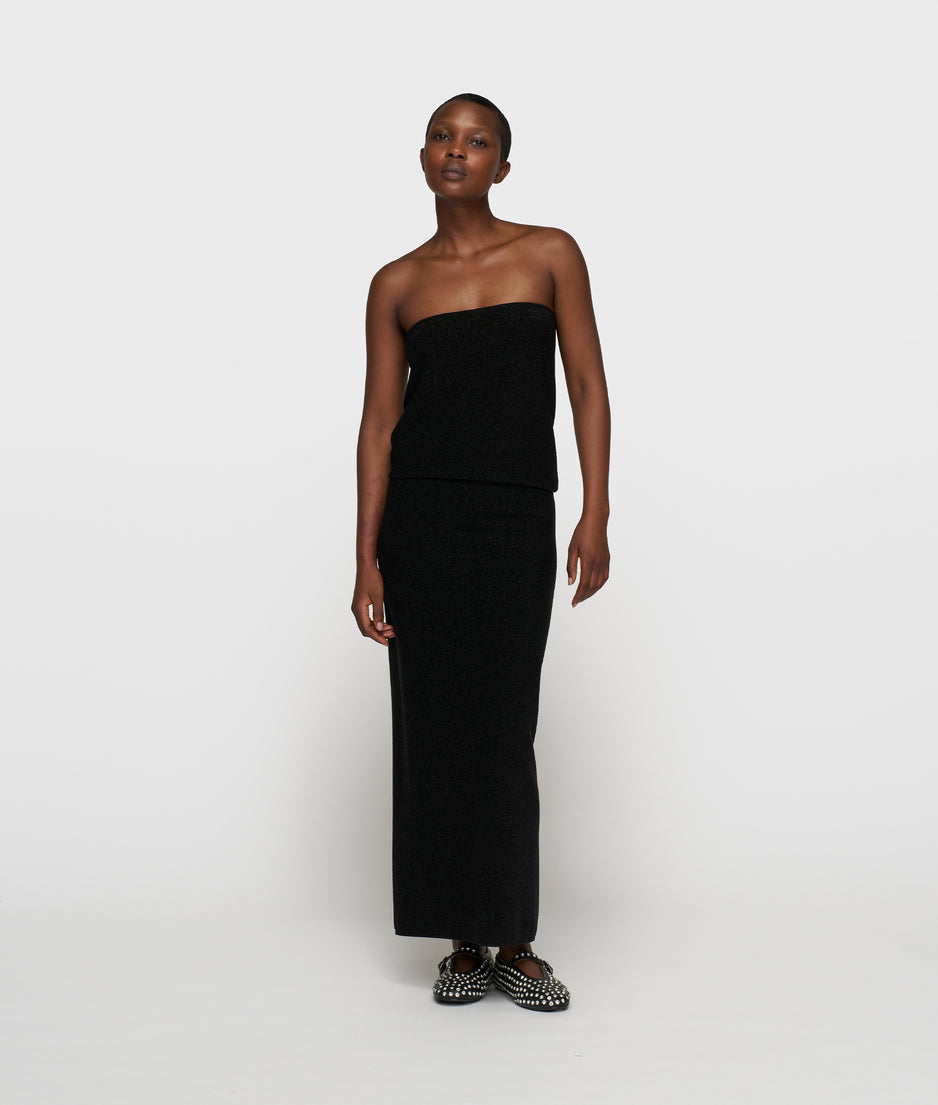 tube dress sparkle | black