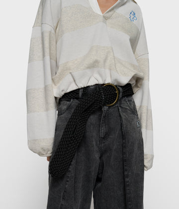 gevlochten riem | black