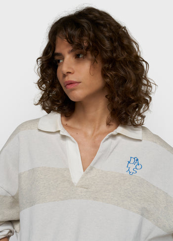 balloon sweater strepen | soft white melee