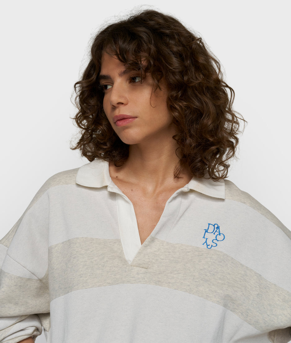 balloon sweater strepen | soft white melee