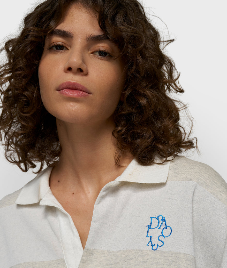 balloon sweater strepen | soft white melee