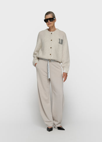 gebreid vest cardigan | ecru