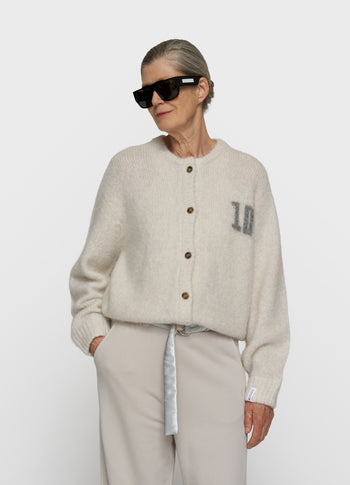 gebreid vest cardigan | ecru