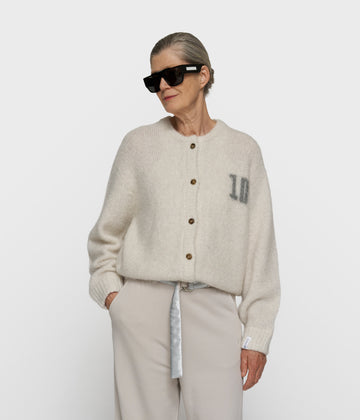 gebreid vest cardigan | ecru