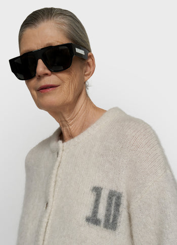 gebreid vest cardigan | ecru
