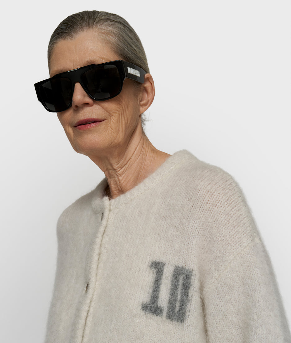 gebreid vest cardigan | ecru