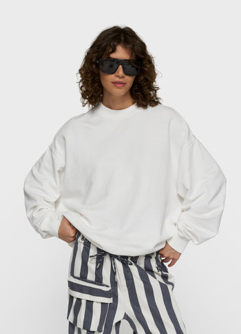 baseball sweater yin yang | ecru