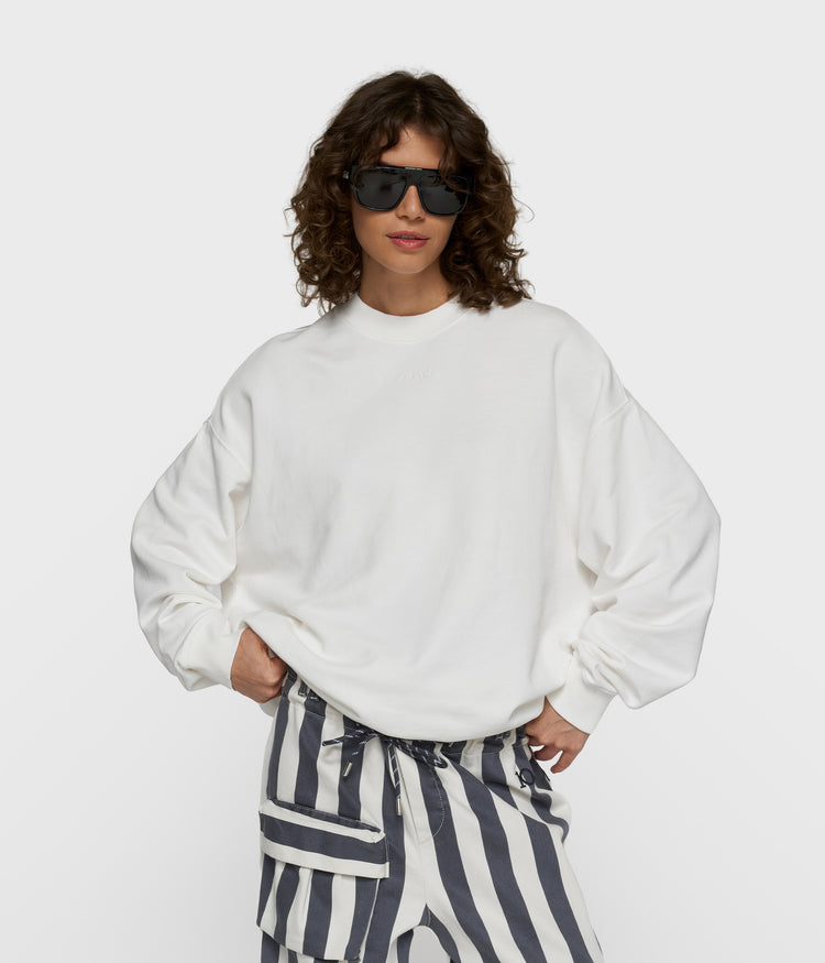 baseball sweater yin yang | ecru