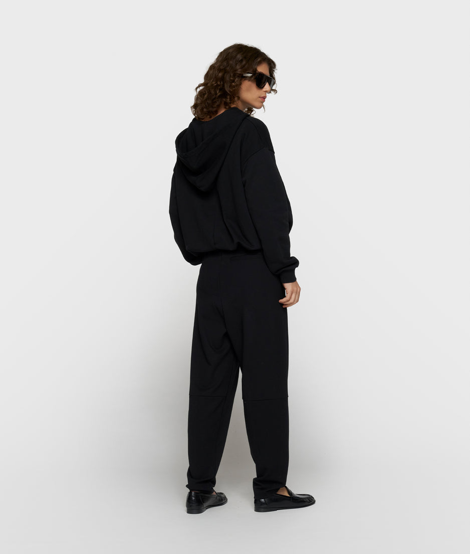balloon overslag hoodie | black