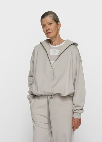 balloon overslag hoodie | stone