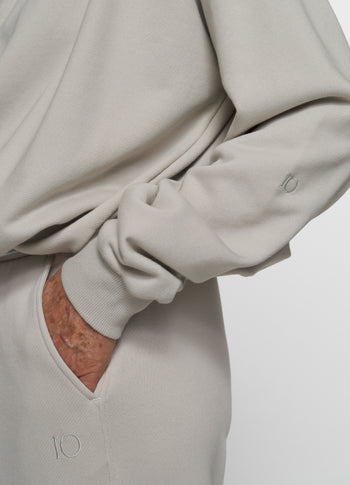 balloon overslag hoodie | stone