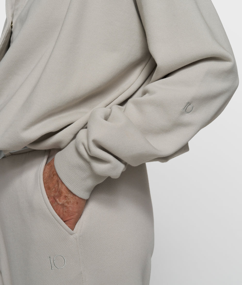 balloon overslag hoodie | stone
