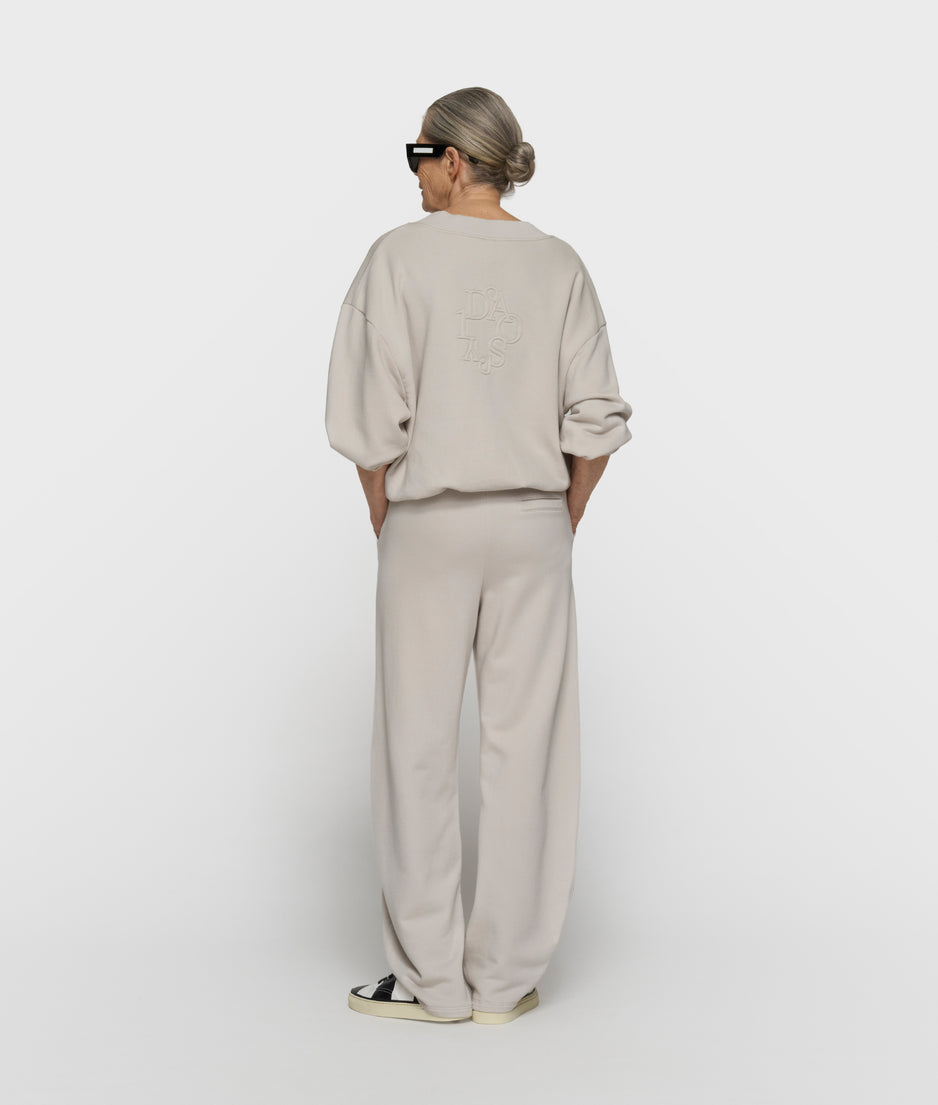 V-hals balloon sweater | stone