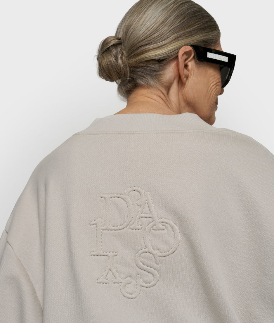 V-hals balloon sweater | stone