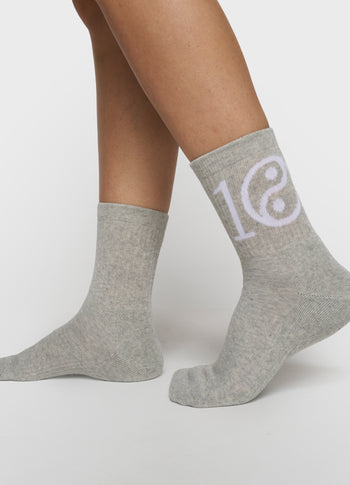 socks yin yang | light grey melee