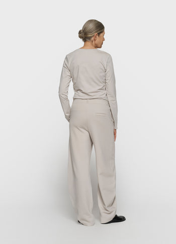 slim T-shirt lange mouwen | stone