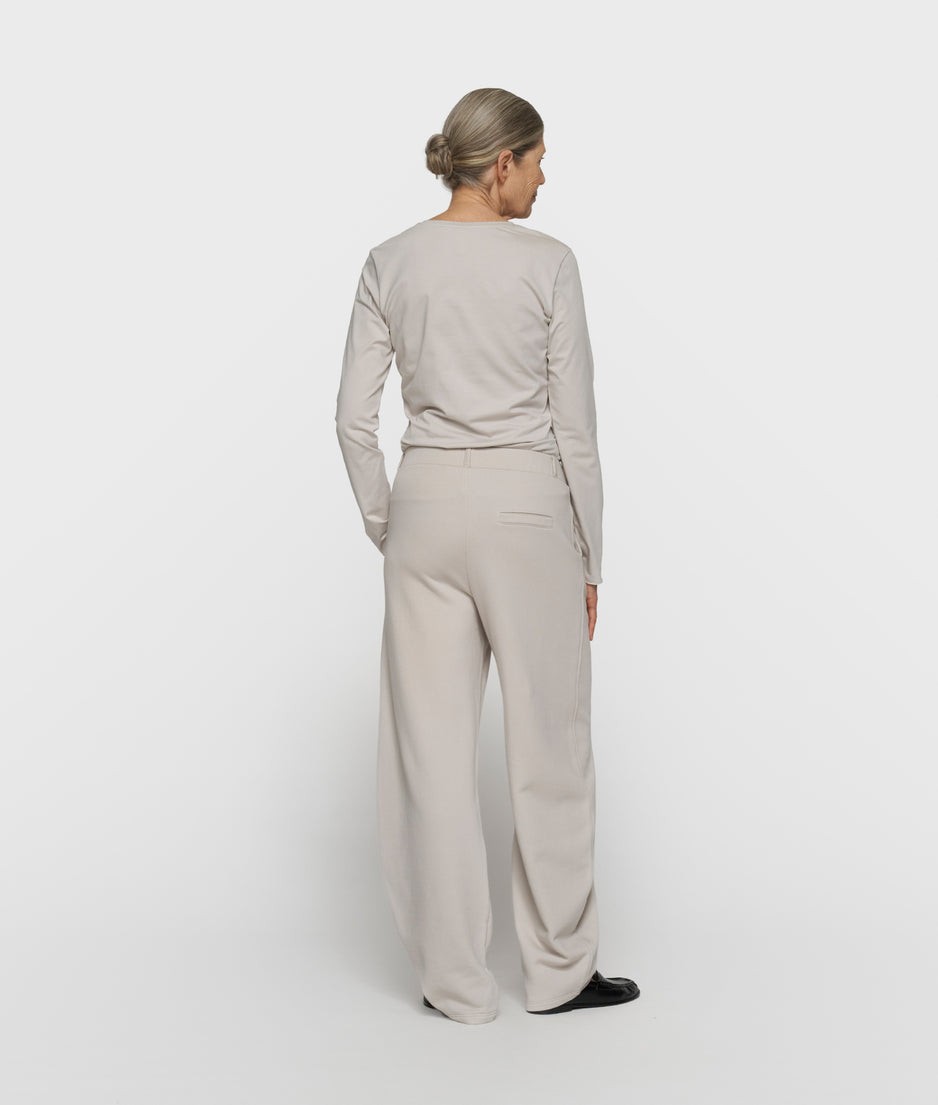 slim T-shirt lange mouwen | stone