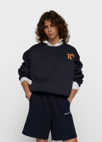 statement sweater | dark blue