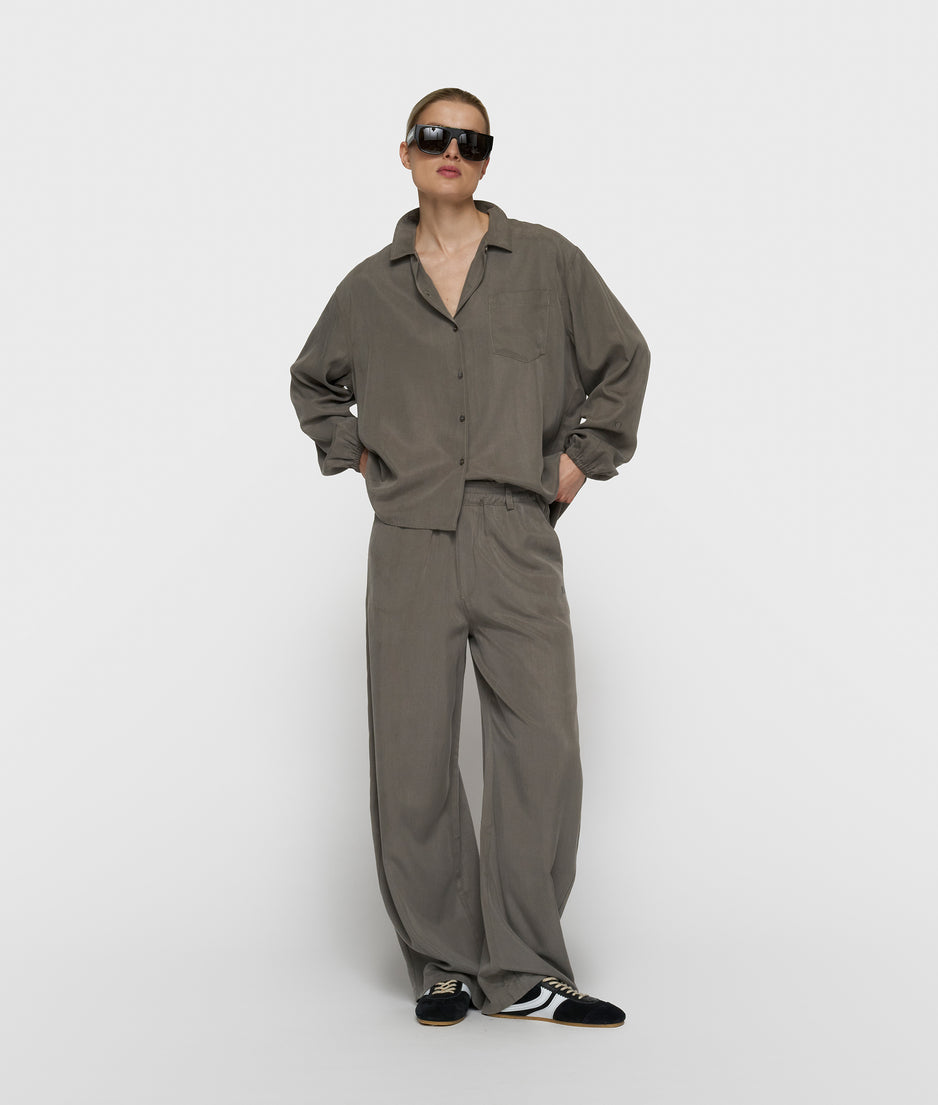 lyocell shirt | dark fog