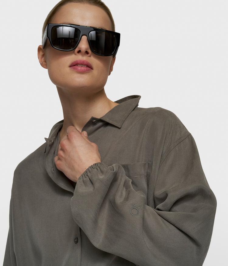 lyocell shirt | dark fog